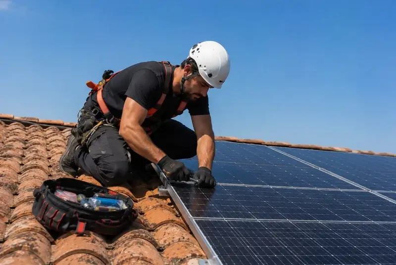 Maintenance et monitoring de panneaux solaires à Roz-Landrieux