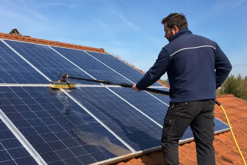 Nettoyage et entretien de panneaux solaires à Roz-Landrieux